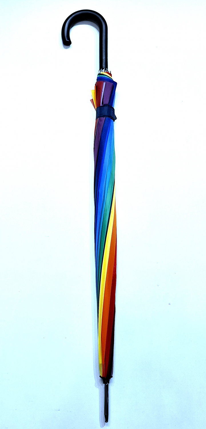 Parapluie grand multicolore manuel 16 baleines - XXl 135cm diam & pas cher 