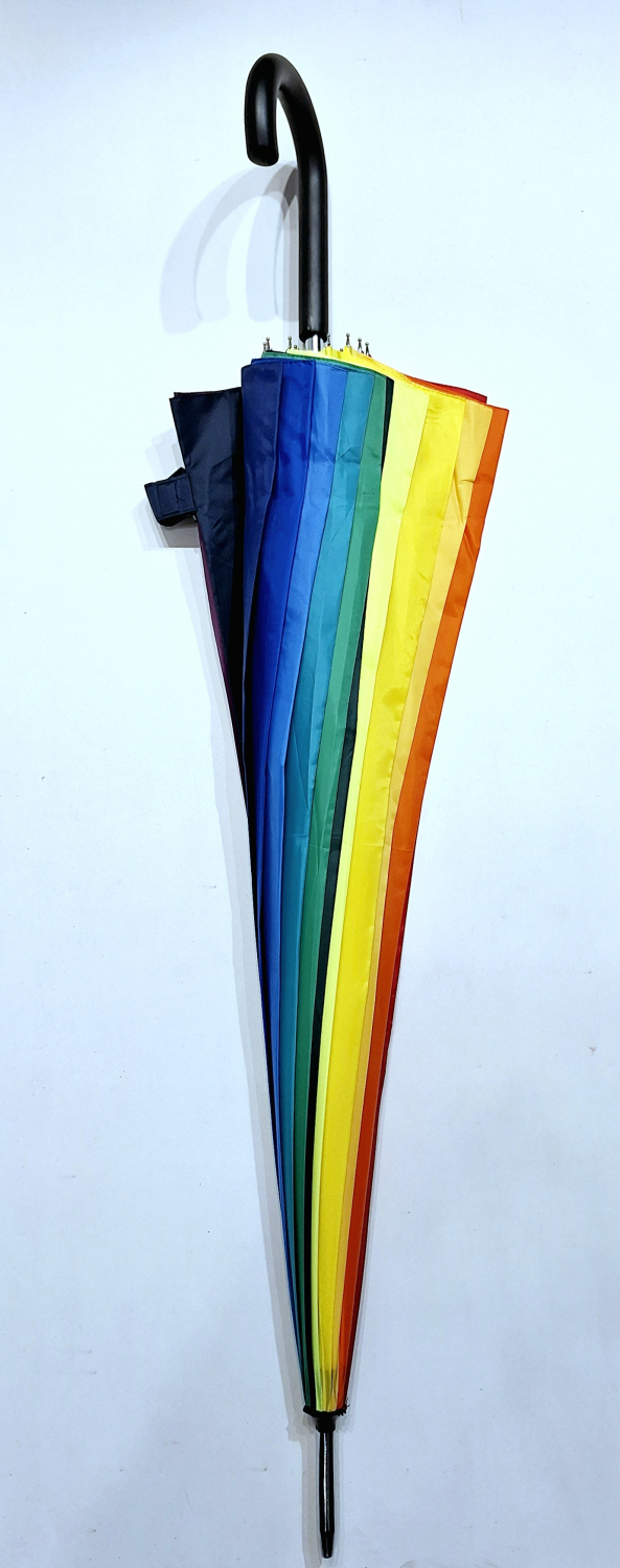 Parapluie grand multicolore manuel 16 baleines - XXl 135cm diam & pas cher 