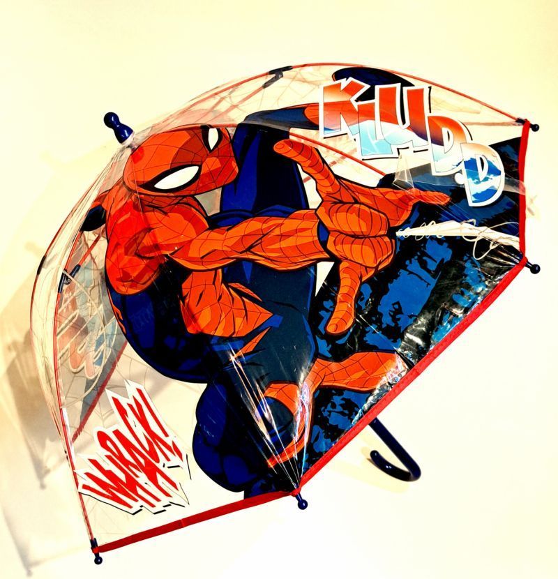 Parapluie enfant cloche transparent manuel imprimé Spiderman