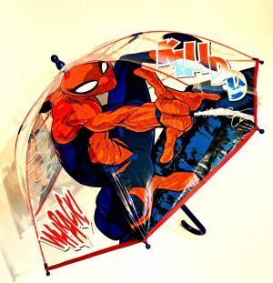 Parapluie enfant cloche transparent manuel / Spiderman Marvel - 3 à 7ans léger & solide