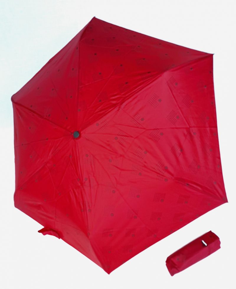 Parapluie Doppler PLUME manuel Fiber Havanna rouge imprimé 20 cm - Ultra léger 140 g & Pas cher