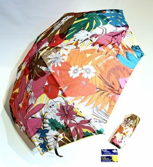Parapluie pliant français ouvrant fermant imprimé coloré Paradise Jungle & animaux - Léger & résistant