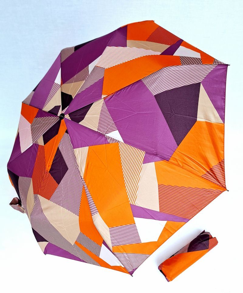 Parapluie pliant mini ouvrant fermant coloré imprimé patchwork Doppler- Léger & solide