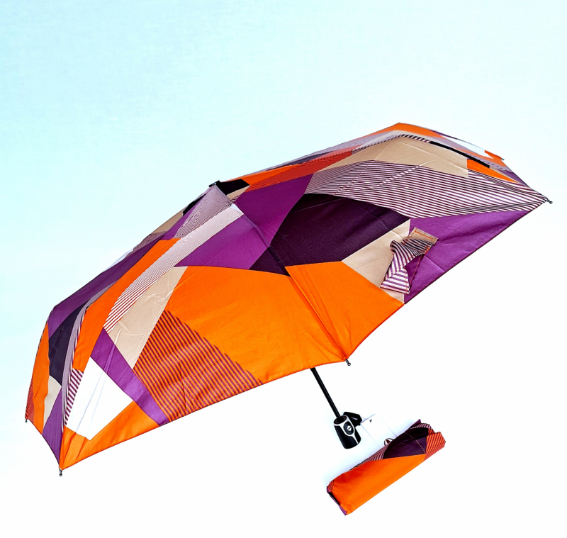 Parapluie pliant mini ouvrant fermant coloré imprimé patchwork Doppler- Léger & solide
