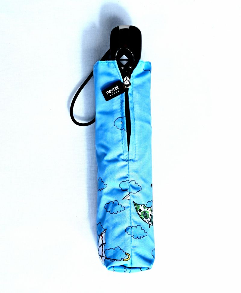 Parapluie mini ouvrant fermant coloris jade imprimé parapluies colorés tempête Neyrat FR - Léger & solide