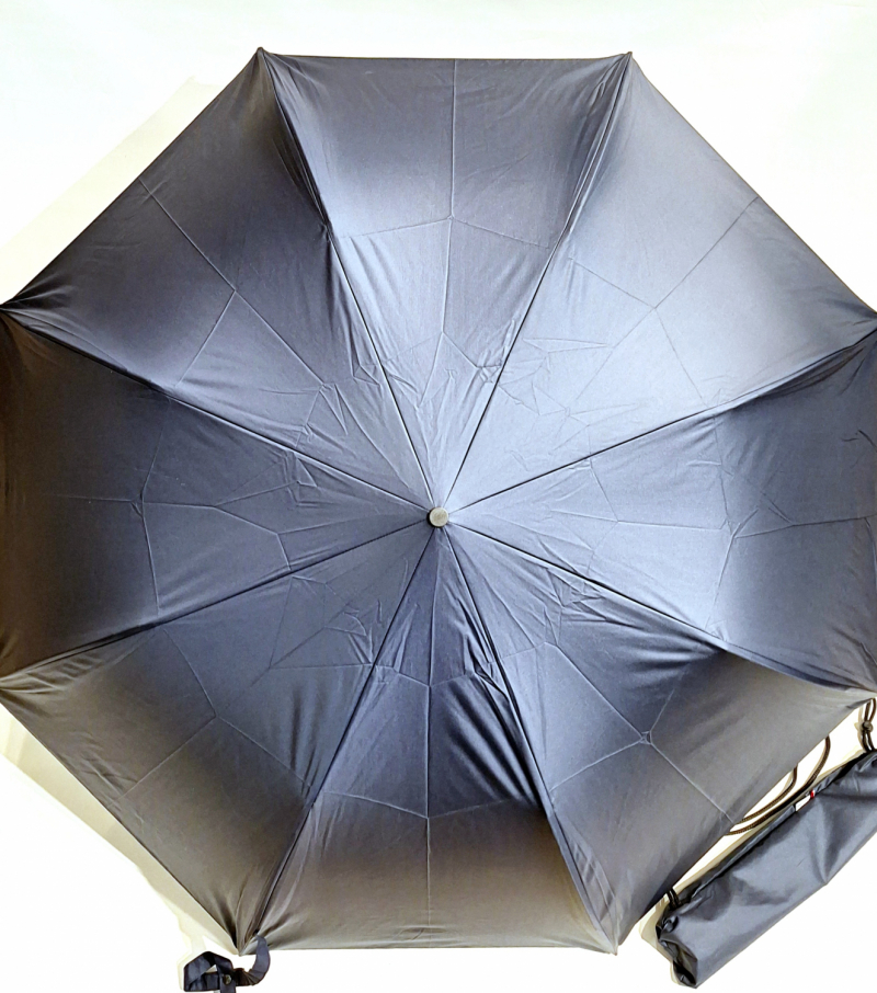 Grand parapluie golf pliant ouvrant fermant bleu marine housse sac à dos Randonneur Piganiol - Large130cm & robuste