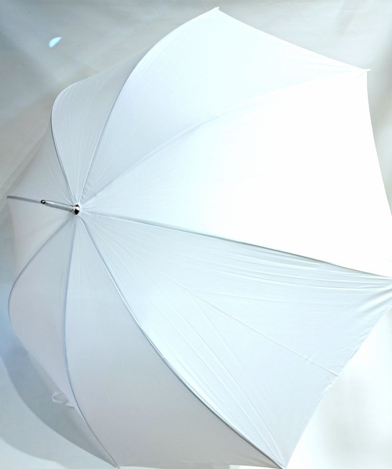  Parapluie grand uni BLANC manuel diam 130cm - Léger & solide