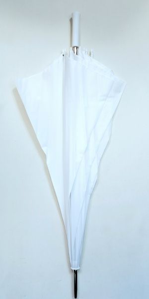  Parapluie grand uni BLANC manuel diam 130cm - Léger & solide