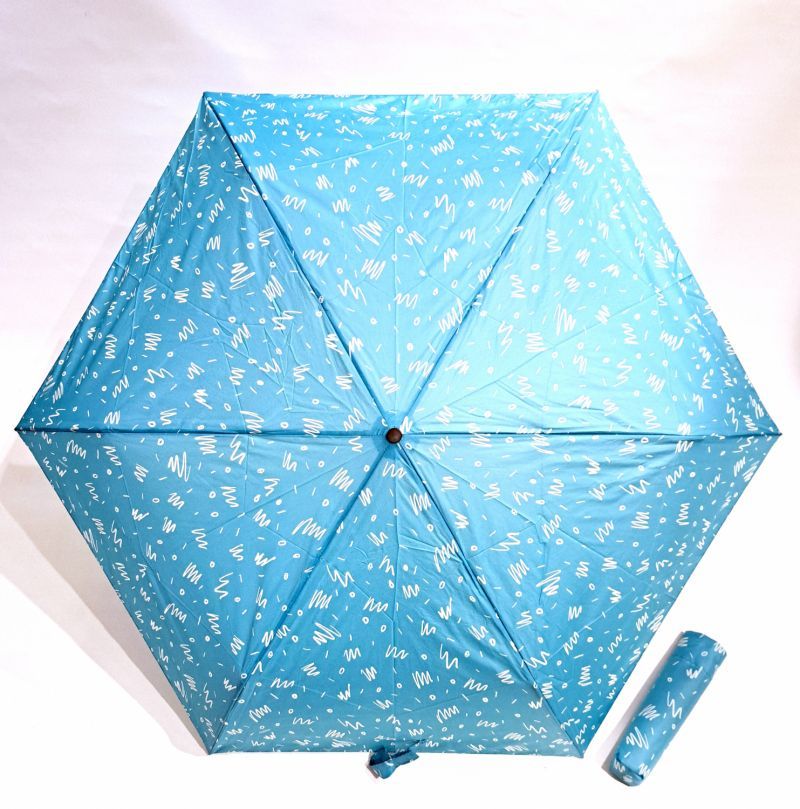 Parapluie Zero Magic pliant Plume open close bleu ciel fantaisie Doppler - Ultra léger 175g & grand 
