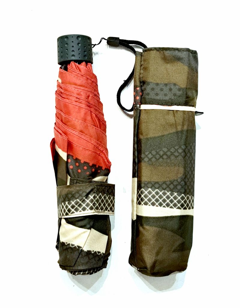 Parapluie mini PLUME manuel marron imprimé Camouflage Ultra léger 140g / Doppler pas cher