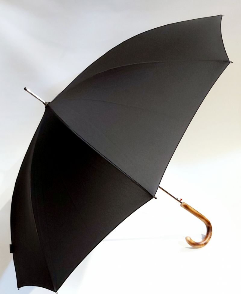  Parapluie Knirps homme long noir automatique à 10 branches pg bois érable - Robuste & de grande taille