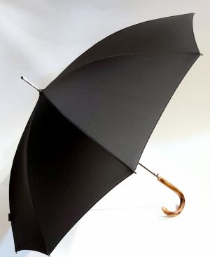  Parapluie Knirps homme long noir automatique à 10 branches pg bois érable - Robuste & de grande taille