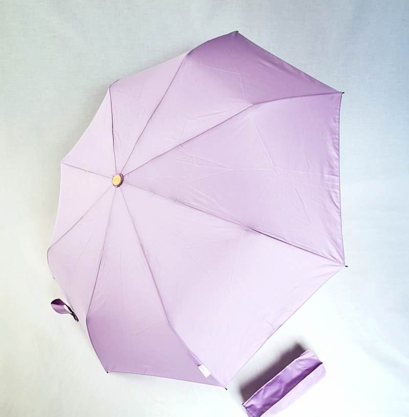 Mini parapluie pliant ouvrant fermant uni vert d'eau pg bois Smati- Léger & pas cher