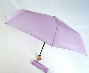 Mini parapluie pliant ouvrant fermant uni vert d'eau pg bois Smati- Léger & pas cher