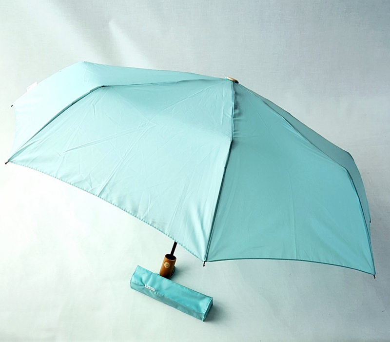 Mini parapluie pliant ouvrant fermant uni parme pg bois Smati- Léger & pas cher