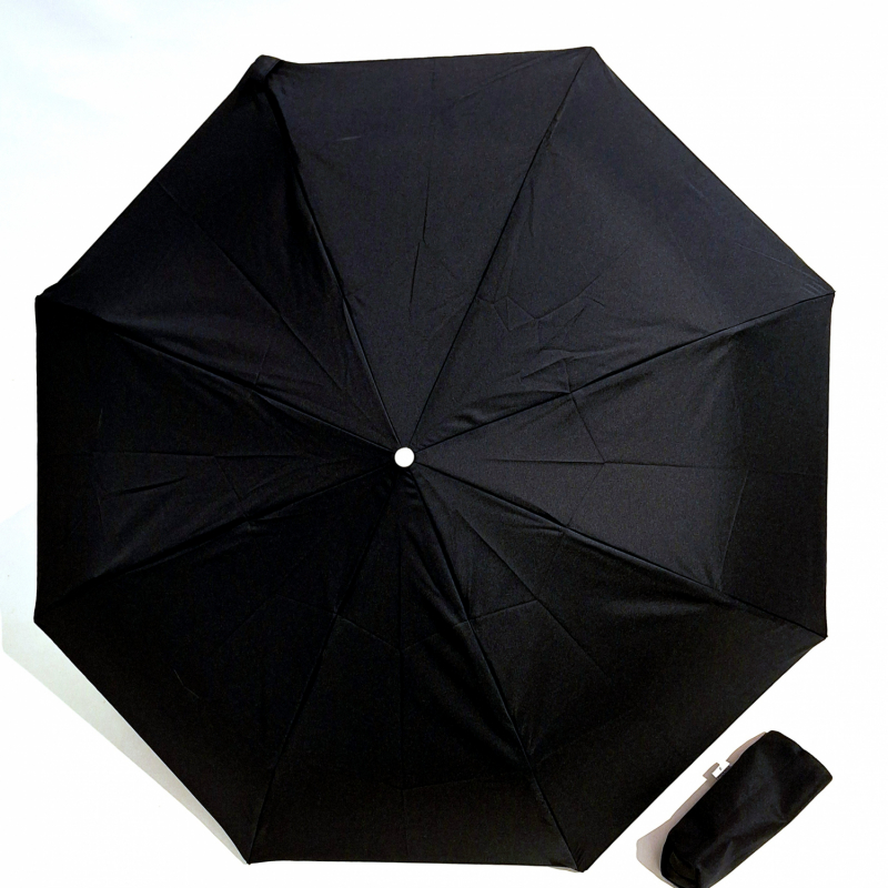 Parapluie mini automatique uni noir français Piganiol - Grand & solide