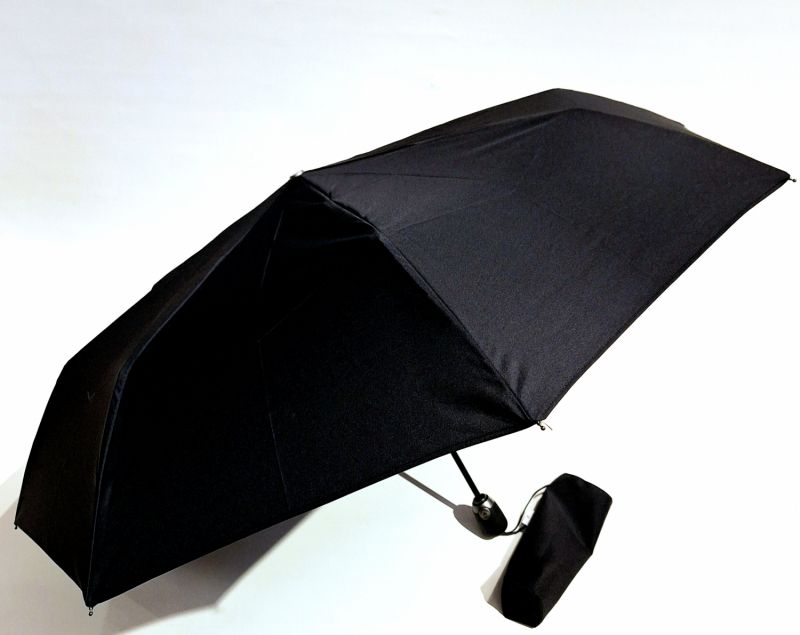 Parapluie mini automatique uni noir français Piganiol - Grand & solide