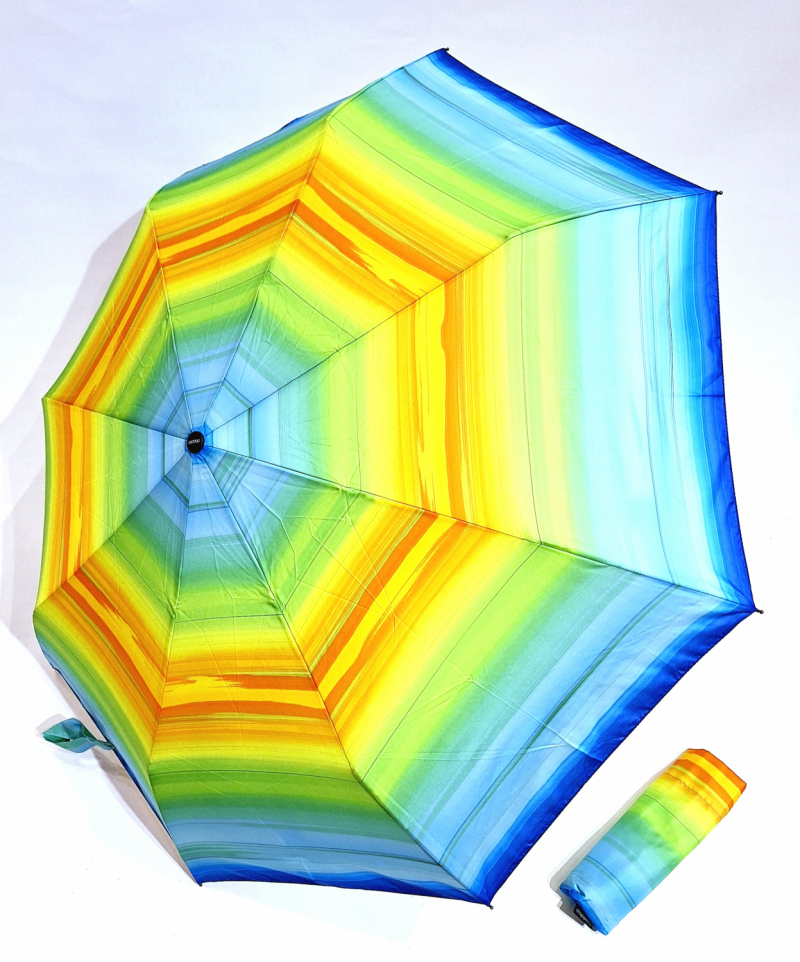 Parapluie pliant mini open-close imprimé SPOTLIGHT bleu original Doppler- Léger & solide