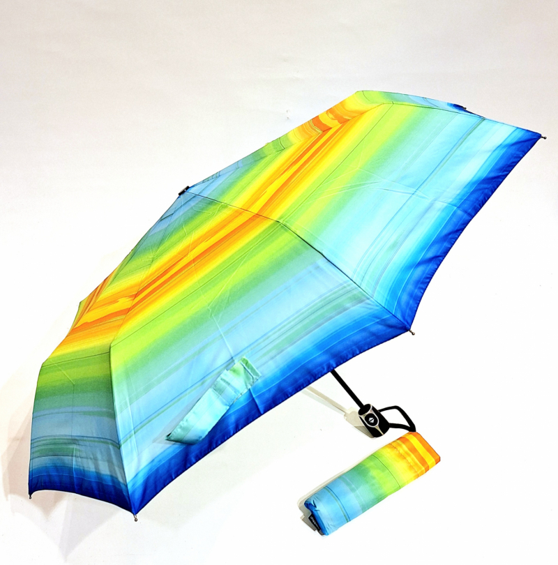 Parapluie pliant mini open-close imprimé SPOTLIGHT bleu original Doppler- Léger & solide