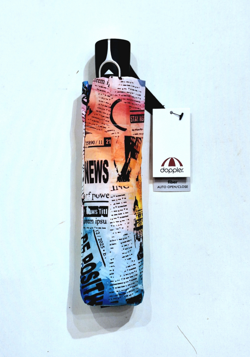 Parapluie pliant mini open-close journal coloré original Doppler- Léger & solide