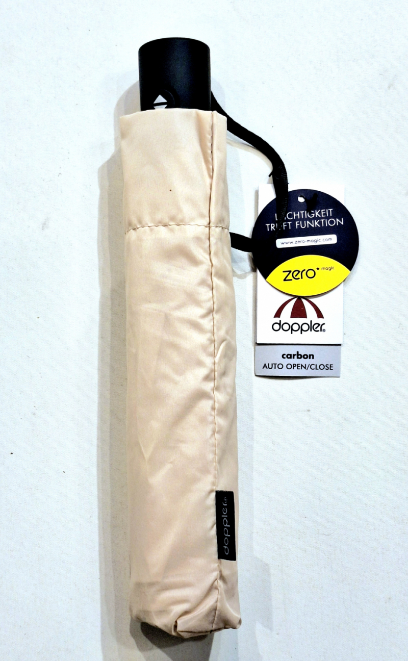 Parapluie pliant mini FIN & Super LEGER automatique uni beige Doppler- Solide & pas cher