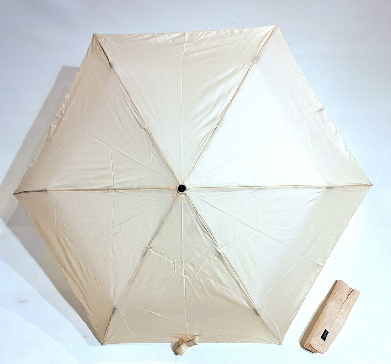 Parapluie pliant mini FIN & Super LEGER automatique uni beige Doppler- Solide & pas cher