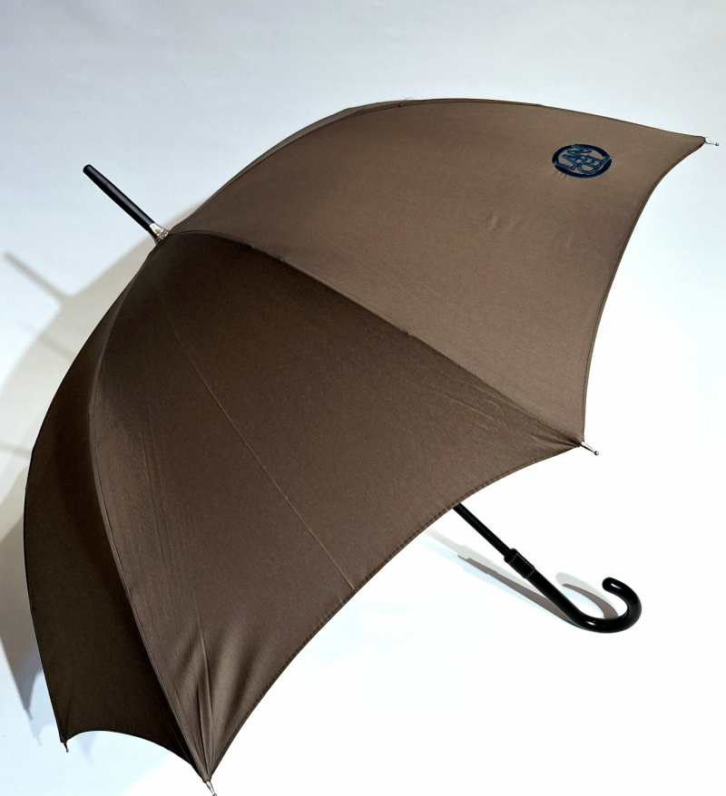  Parapluie Lancel long manuel uni kaki Logo Français élégant - Léger fin 450g & solide