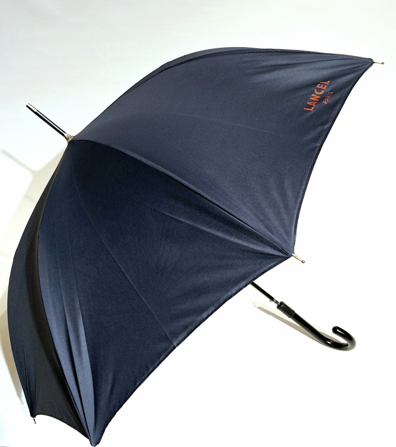  Parapluie Lancel long doublé automatique uni bleu marine & imprimé coloré - Original & anti uv
