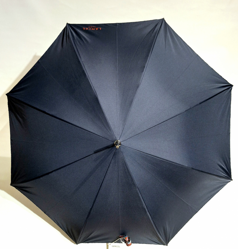  Parapluie Lancel long doublé automatique uni bleu marine & imprimé coloré - Original & anti uv
