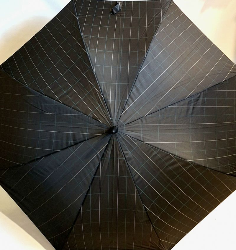 Parapluie grand golf automatique vert foncé écossais gris pgn courbe Ezpeleta - XXl 130cm & résistant