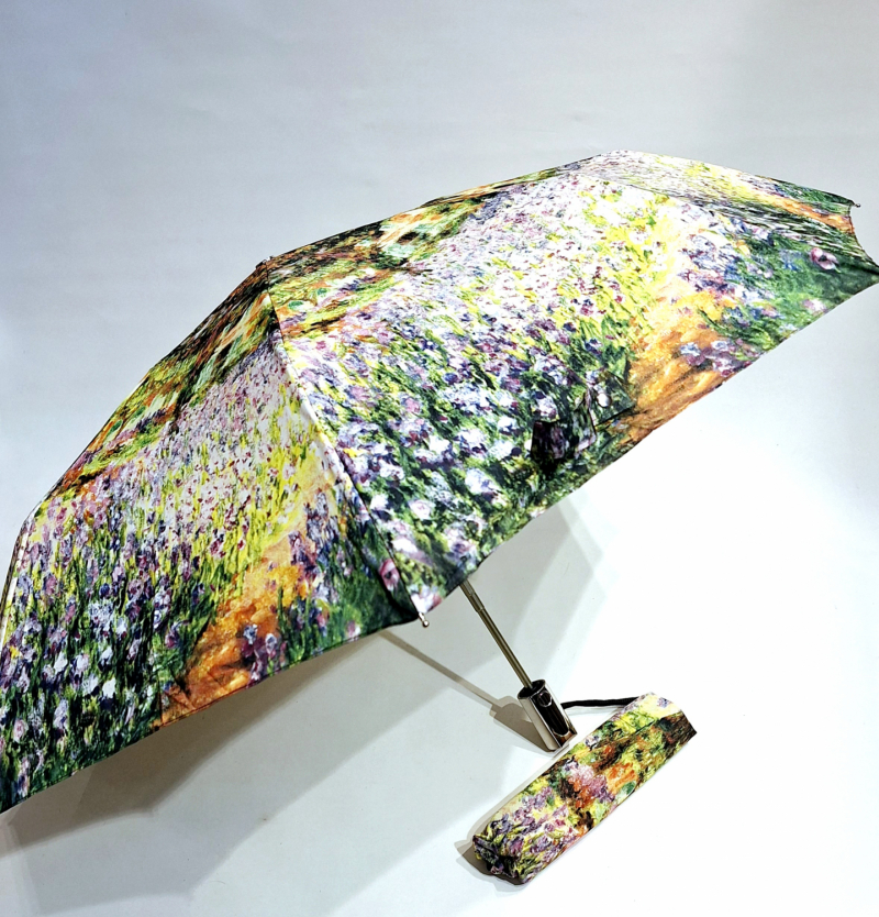 Parapluie pliant open close Monet imprimé Jardin Giverny Guy de Jean - léger & grand