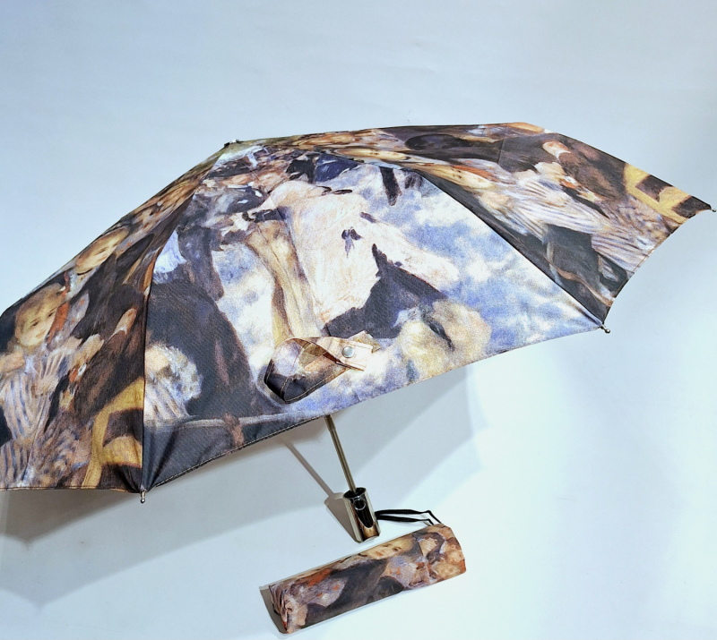 Parapluie pliant open close Renoir imprimé bal de la Guinguette Guy de Jean - léger & grand