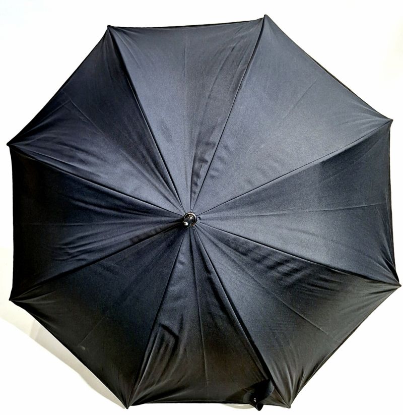 Parapluie double long noir & blanc et motif dentelle noire Guy de Jean - chic & résistant