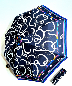 Parapluie pliant bleu marine open close foulard coloré P.Cardin -  Chic - léger & solide