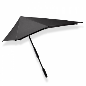 Parapluie Tempête SENZ uni noir Large & Fin - Robuste - Housse Bandoulière