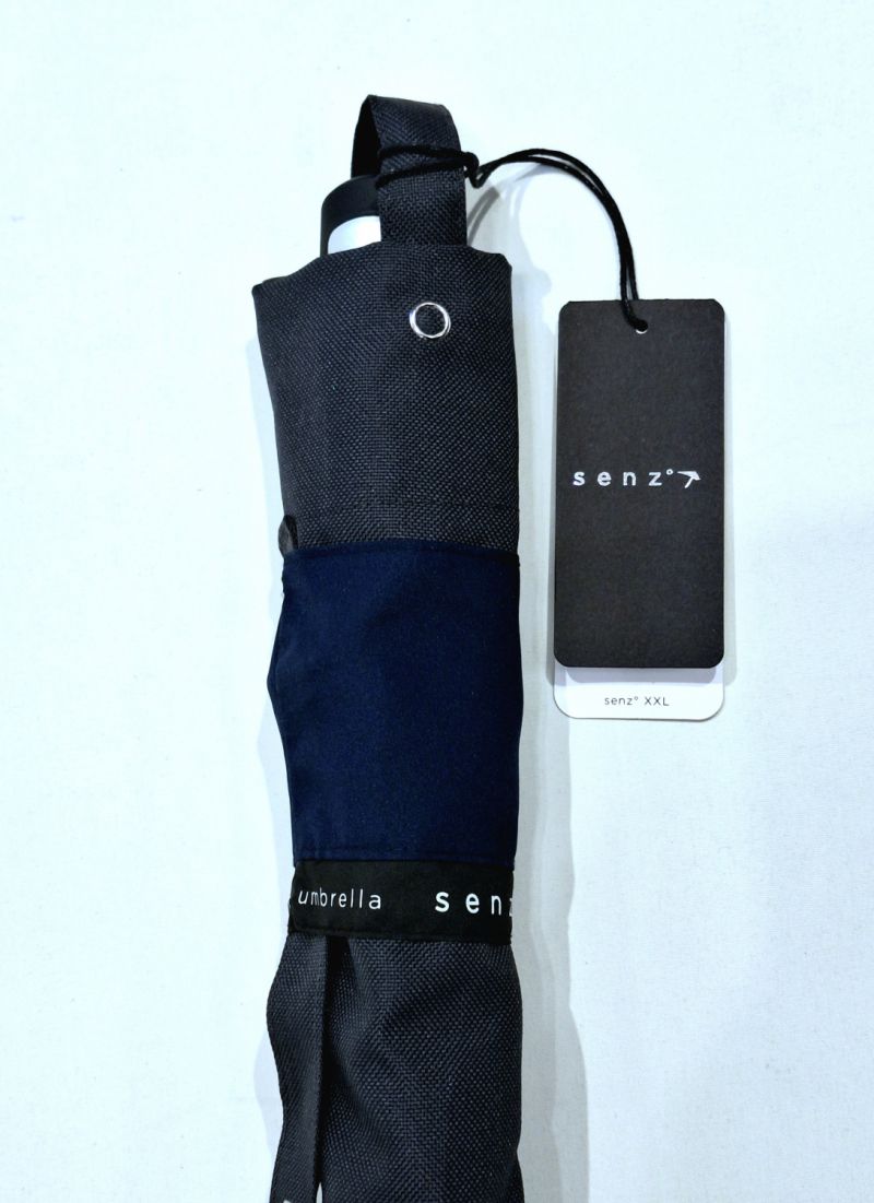 Parapluie Tempête SENZ golf XXL uni bleu - Résistant & Housse Bandoulière ajustable