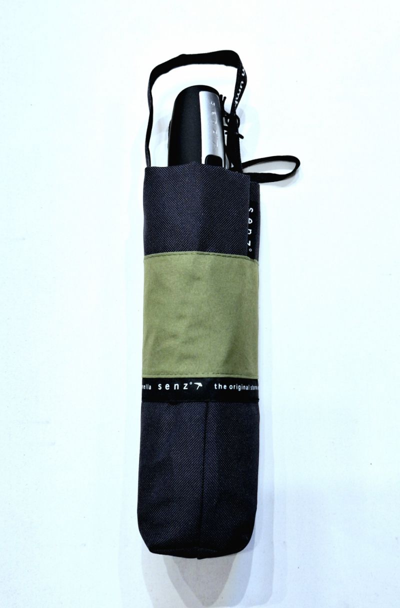 Parapluie Tempête SENZ pliant uni vert olive automatique open close - Protecteur & solide