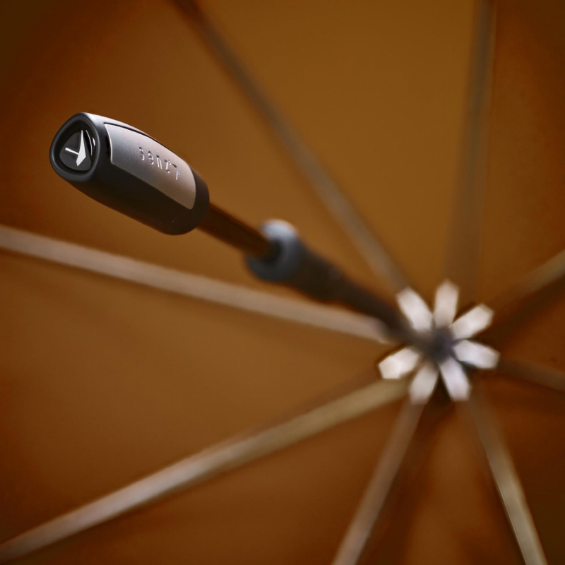 Parapluie SENZ Tempête Large uni marron manuel - Housse bandoulière - Résistant