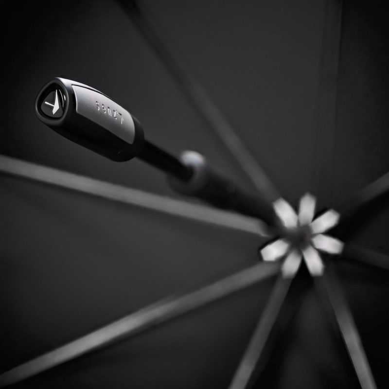 Parapluie Tempête SENZ XXL manuel uni pure noir - Robuste & Housse Bandoulière ajustable