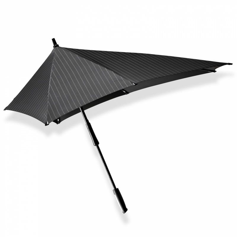 Parapluie Tempête SENZ XXL manuel uni noir Business - Résistant & Housse Bandoulière ajustable