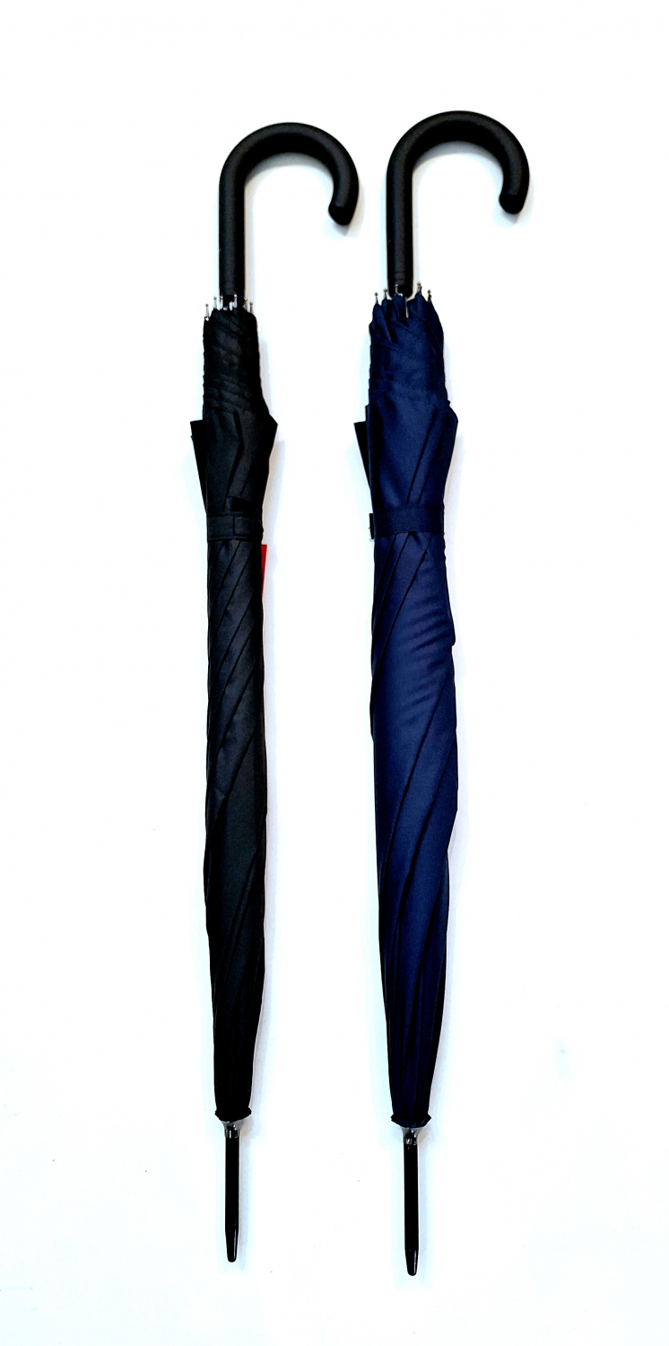 Parapluie Pas Cher Doppler long automatique Bleu Marine pgn noire - Léger & grand