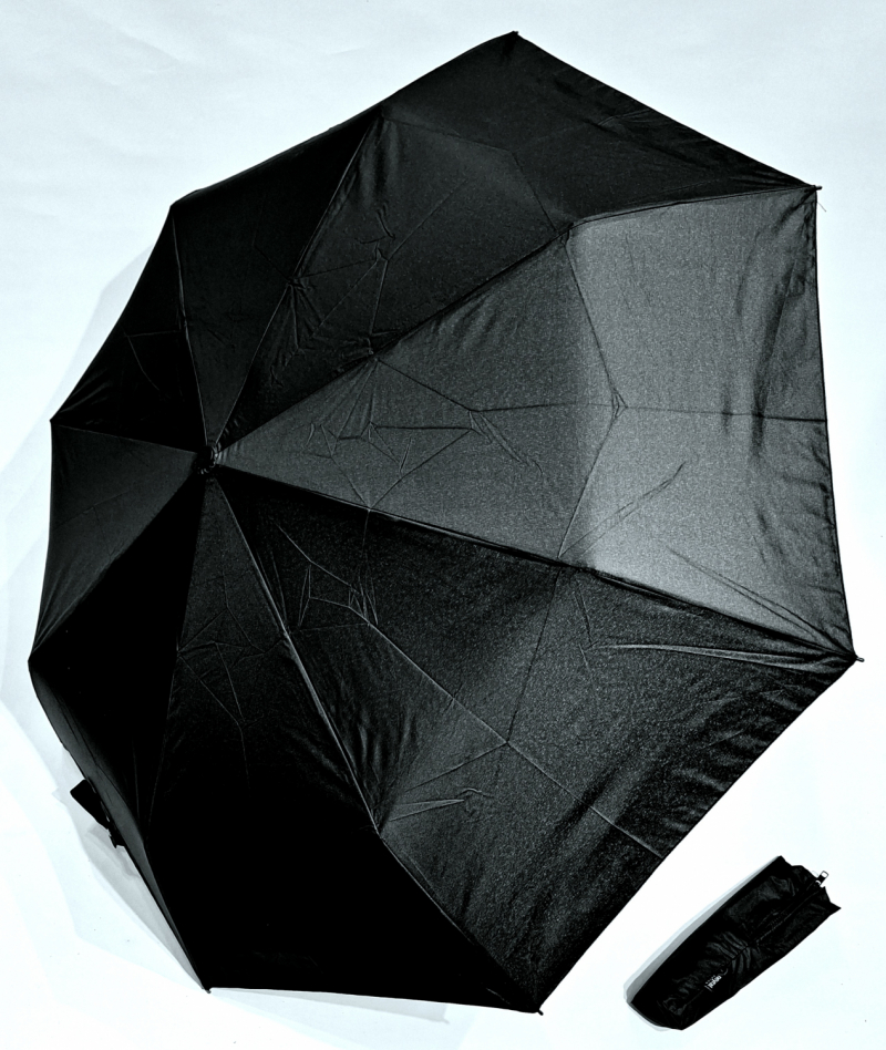 Mini parapluie pliant Pure noir automatique open close Neyrat Autun - Grand & léger