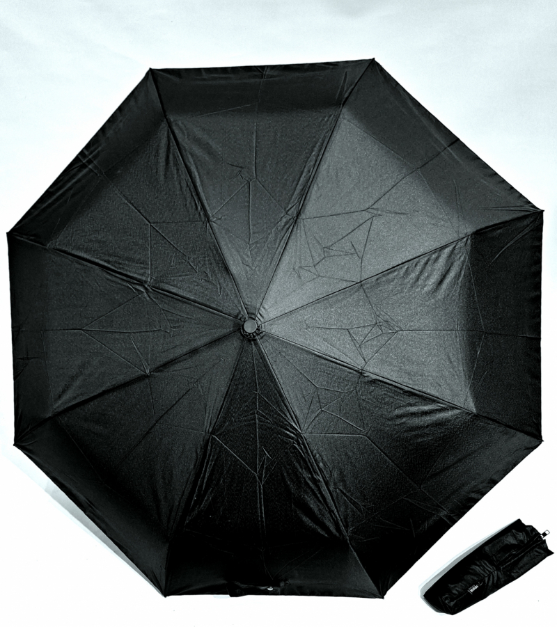 Mini parapluie pliant Pure noir automatique open close Neyrat Autun - Grand & léger