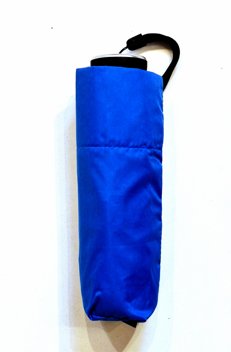 Parapluie compact MICRO LEGER pliant uni manuel bleu électrique - Micro rond 16 cm & Pas cher