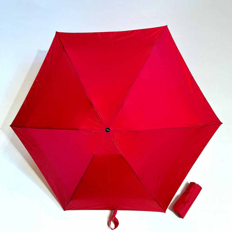 Parapluie compact MICRO LEGER pliant uni manuel pourpre - Micro rond 16 cm & Pas cher