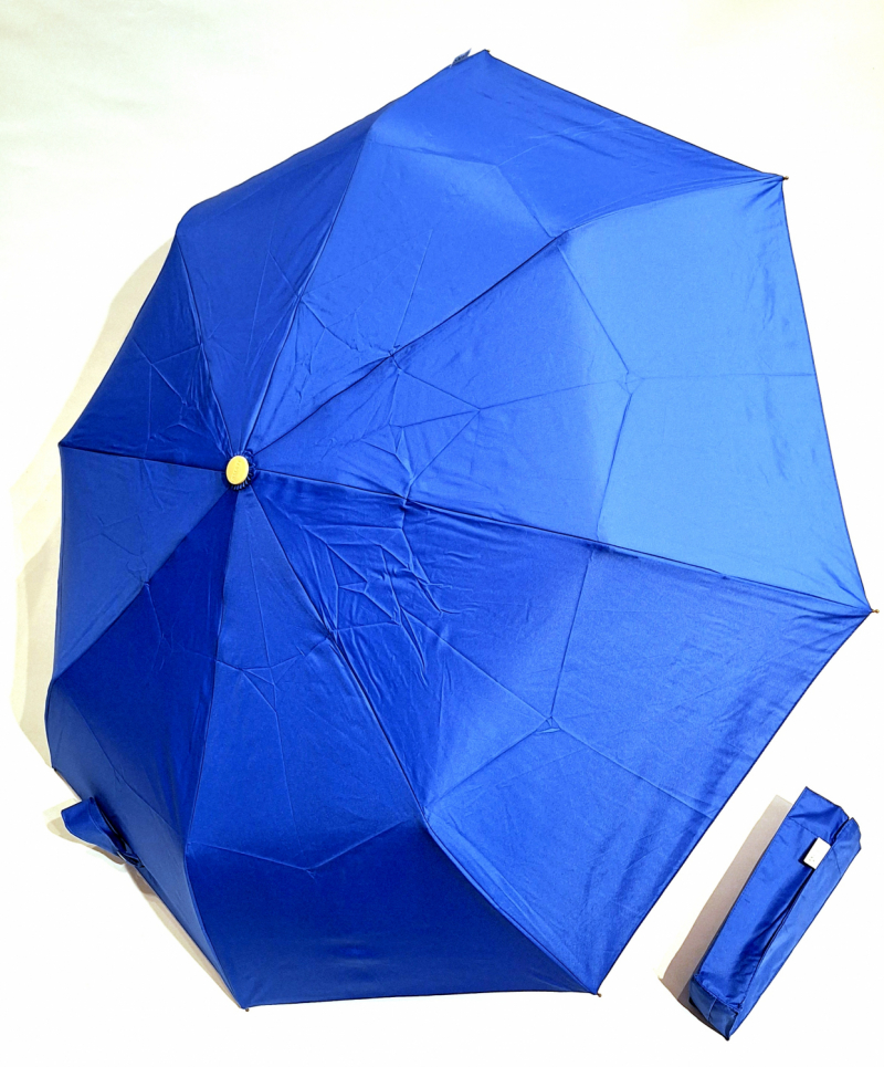 Mini parapluie pliant ouvrant fermant uni bleu roi ou Majorelle pg bois Smati - Solide & pas cher