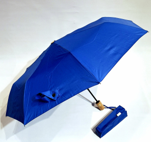 Mini parapluie pliant ouvrant fermant uni bleu roi ou Majorelle pg bois Smati - Solide & pas cher