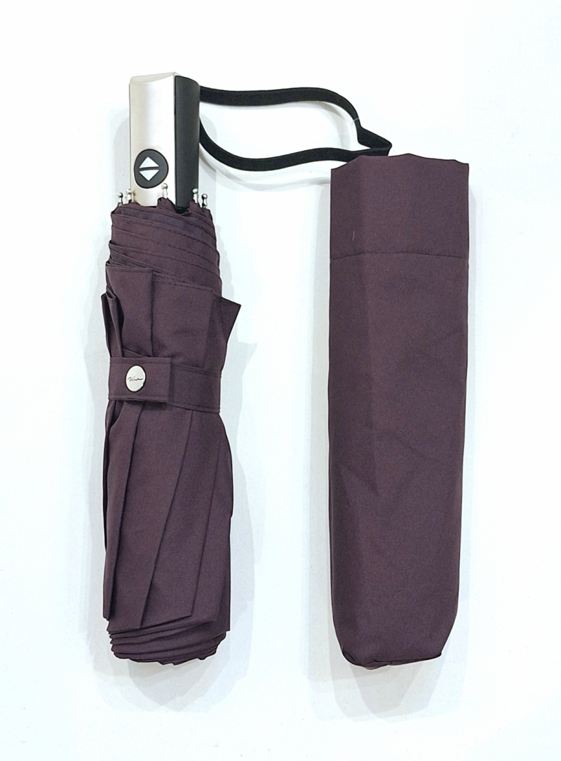 Parapluie français mini pliant open close uni vert forest Vaux - Solide & résistant