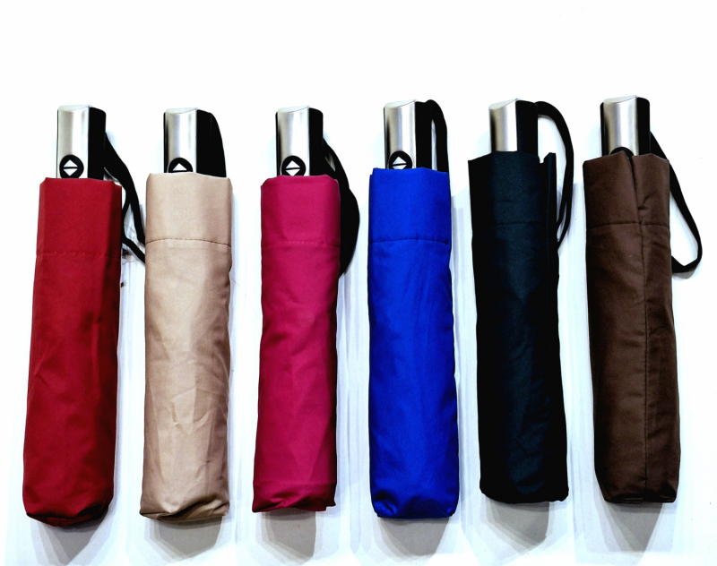 Parapluie français mini pliant open close uni vert forest Vaux - Solide & résistant