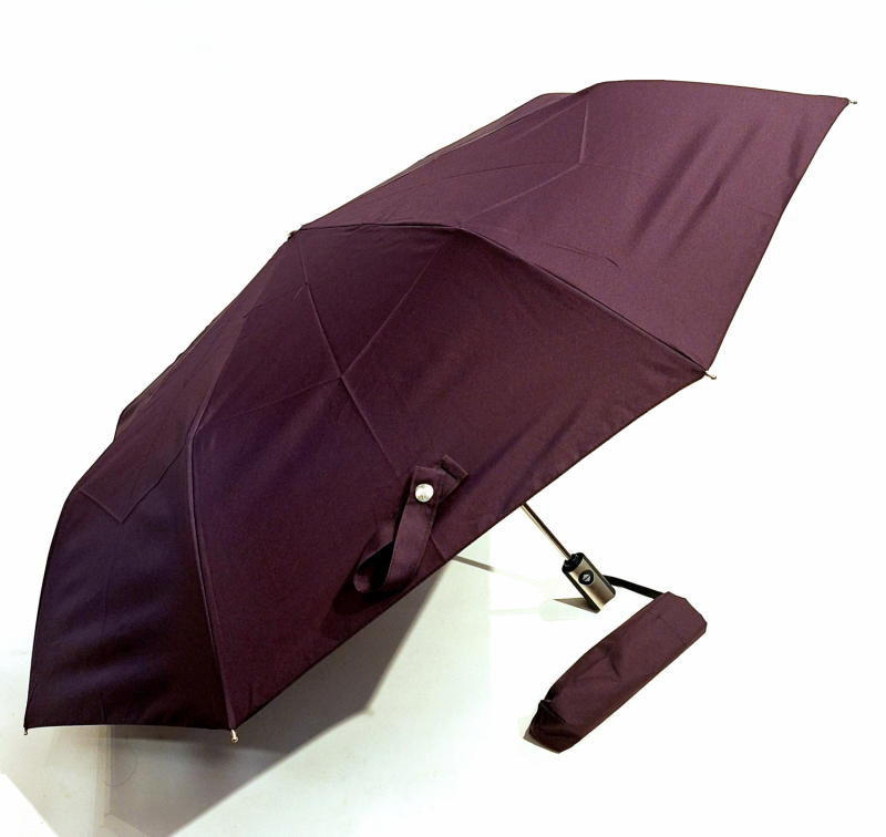 Parapluie français mini pliant open close uni vert forest Vaux - Solide & résistant